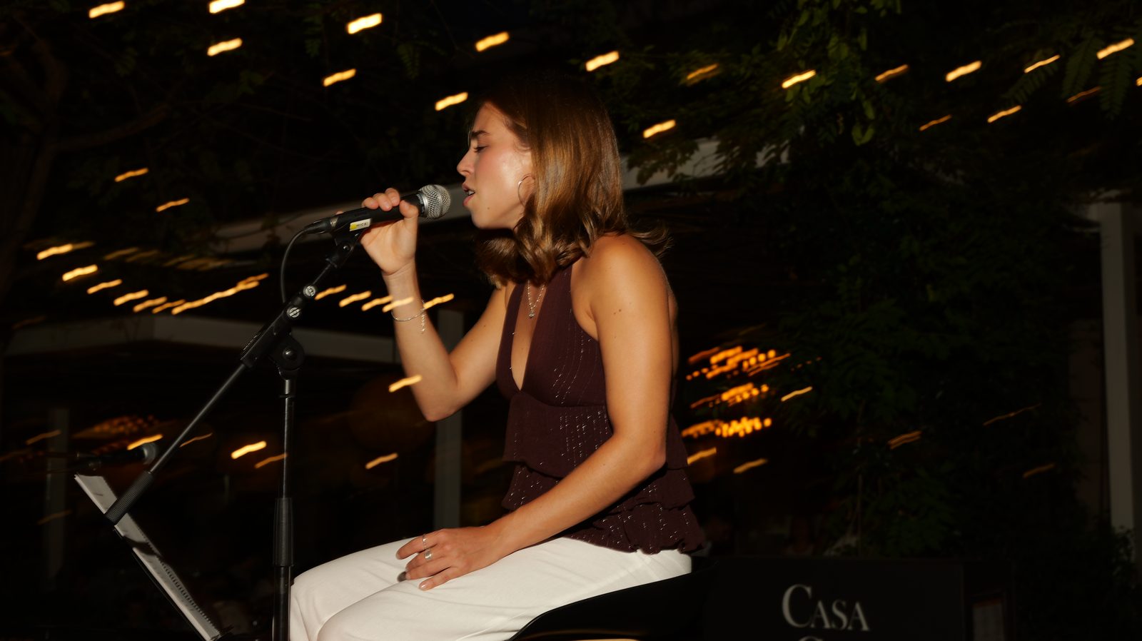 Fotografía de cantante en directo