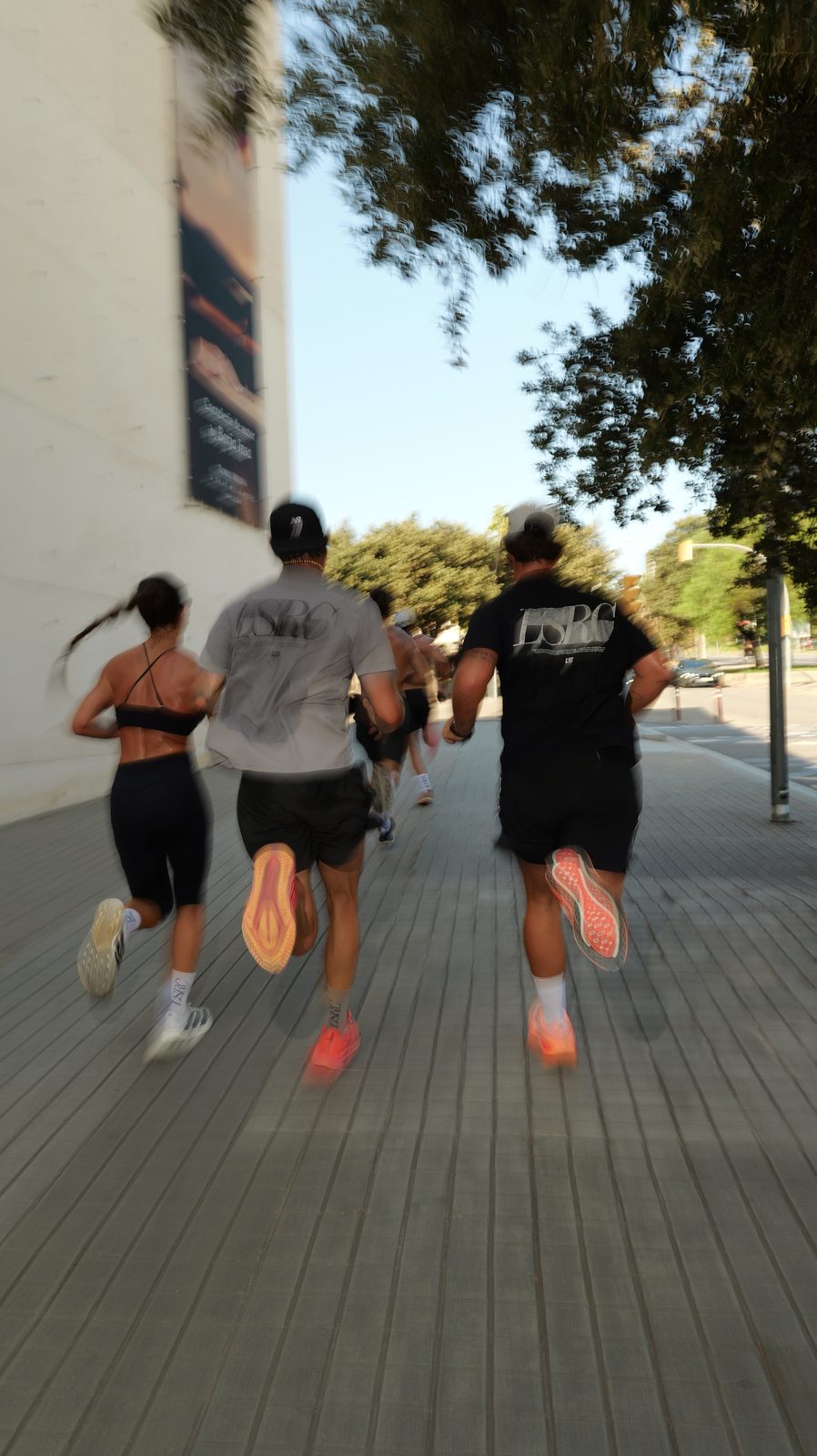 Fotografía de grupo de running Barcelona