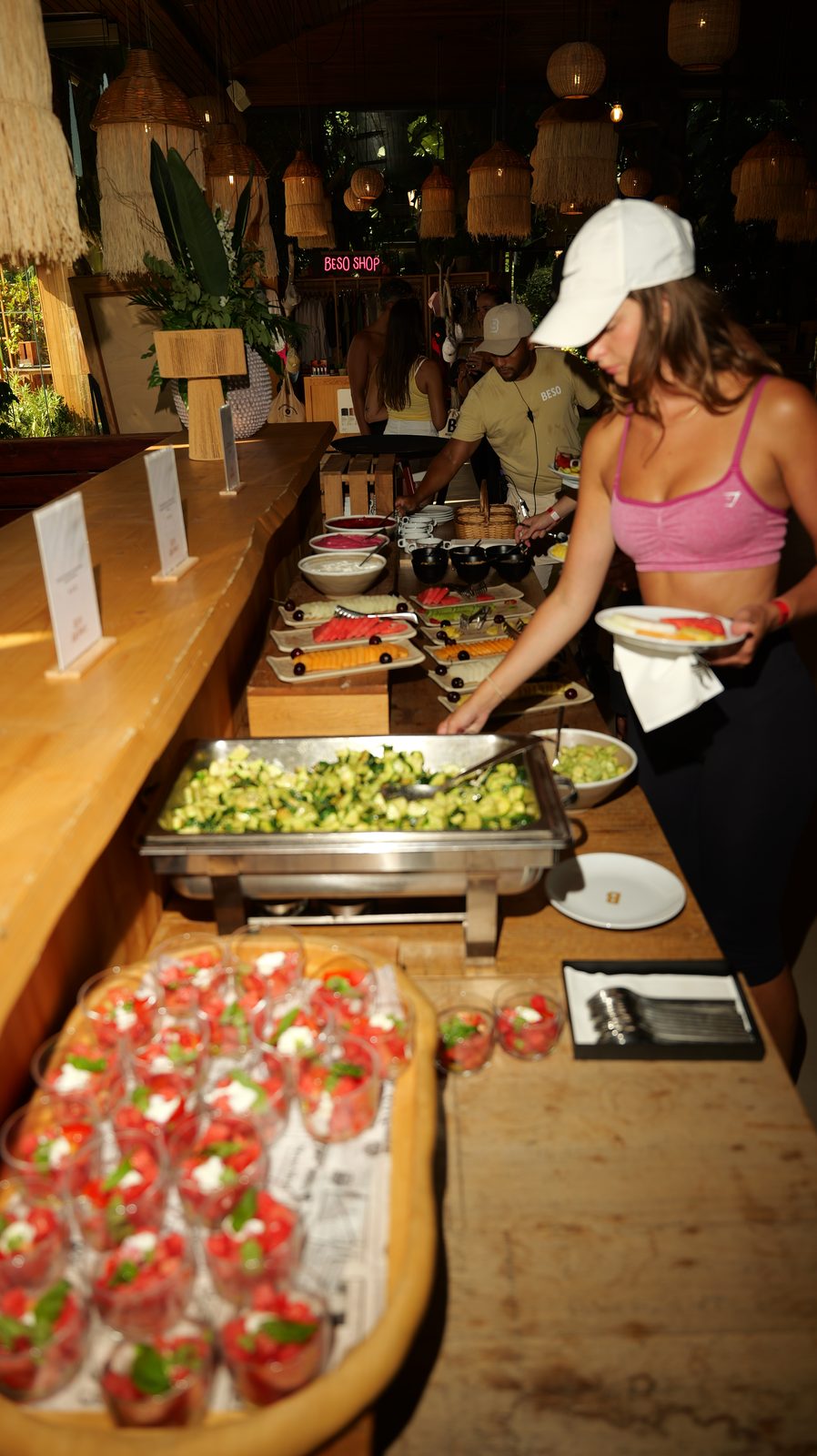 Fotografía de catering evento wellness